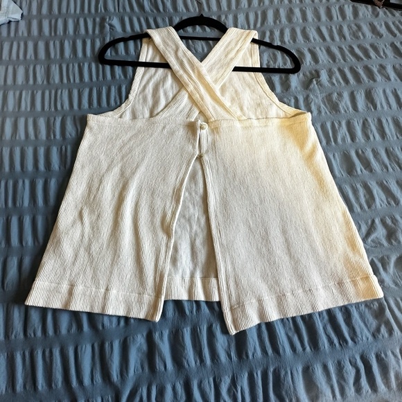 Madewell Cream Cross-Back Tank Top - Picture 9 of 9